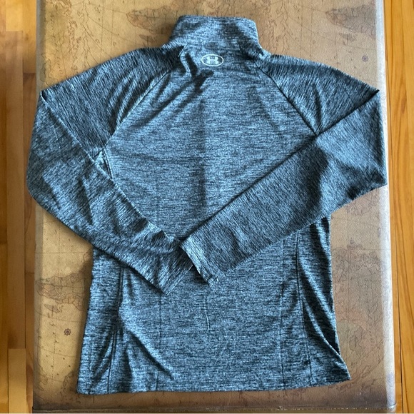 Under Armour Heathered Black and Gray half-zip - Picture 3 of 6